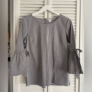 NWT | J.Crew | Bell Sleeve Micro Gingham Blouse